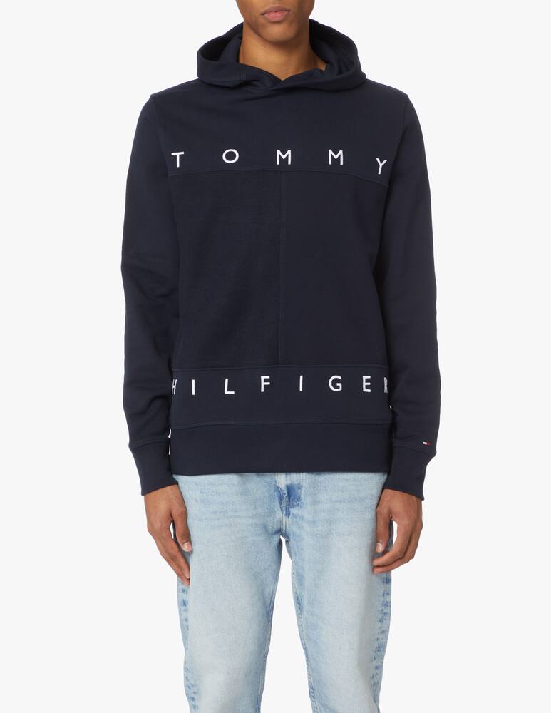 rinascente Tommy Hilfiger Felpa con cappuccio bandiera larga - blu