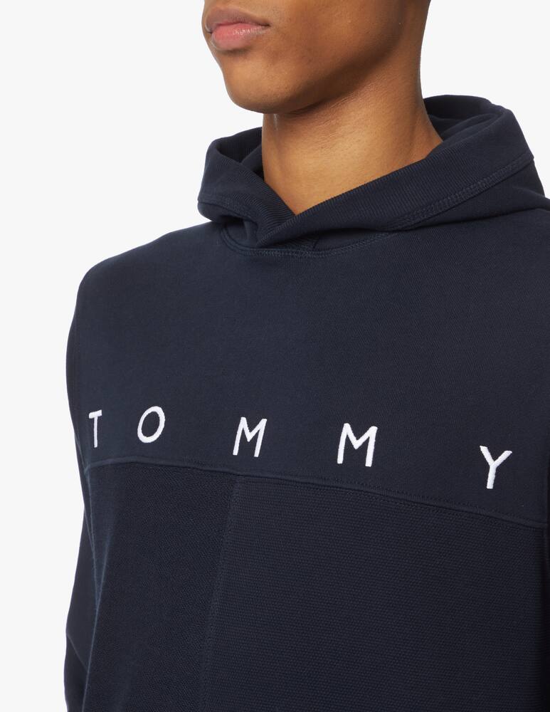 rinascente Tommy Hilfiger Felpa con cappuccio bandiera larga - blu