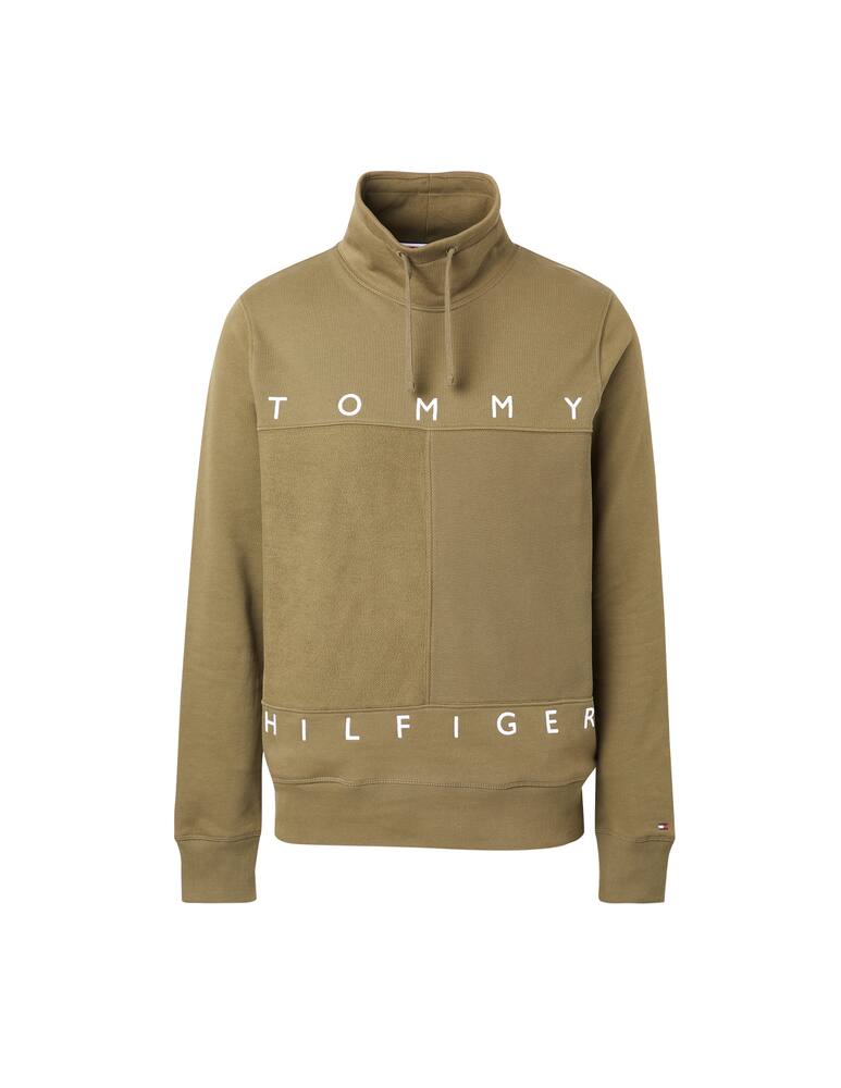 rinascente Tommy Hilfiger Large flag halfzip sweatshirt - green