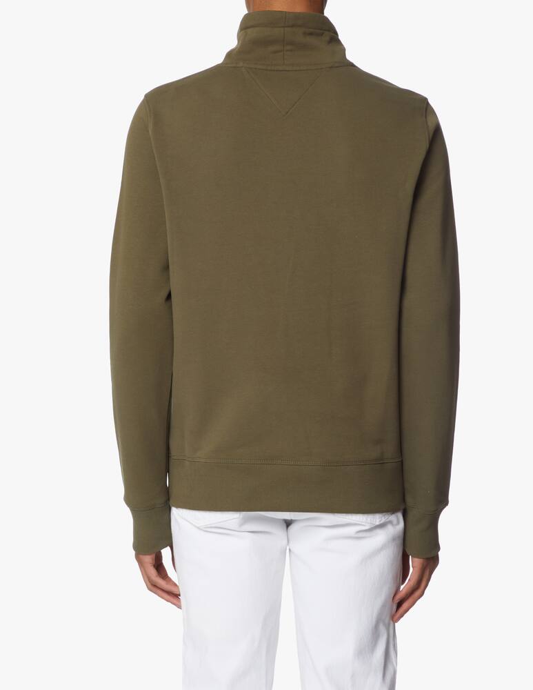 rinascente Tommy Hilfiger Large flag halfzip sweatshirt - green