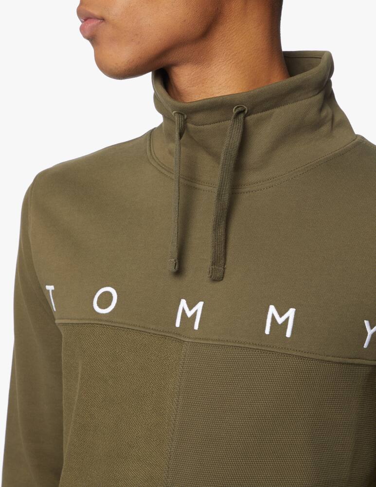 rinascente Tommy Hilfiger Large flag halfzip sweatshirt - green