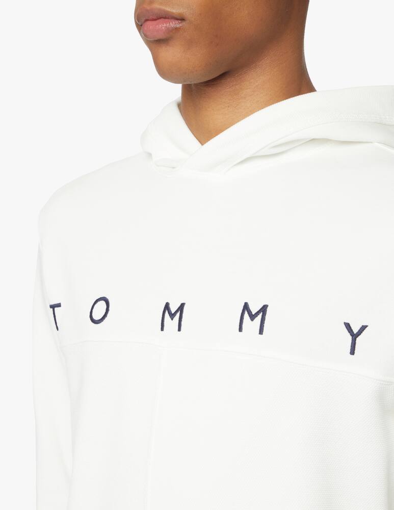 rinascente Tommy Hilfiger Felpa con cappuccio bandiera larga - bianco