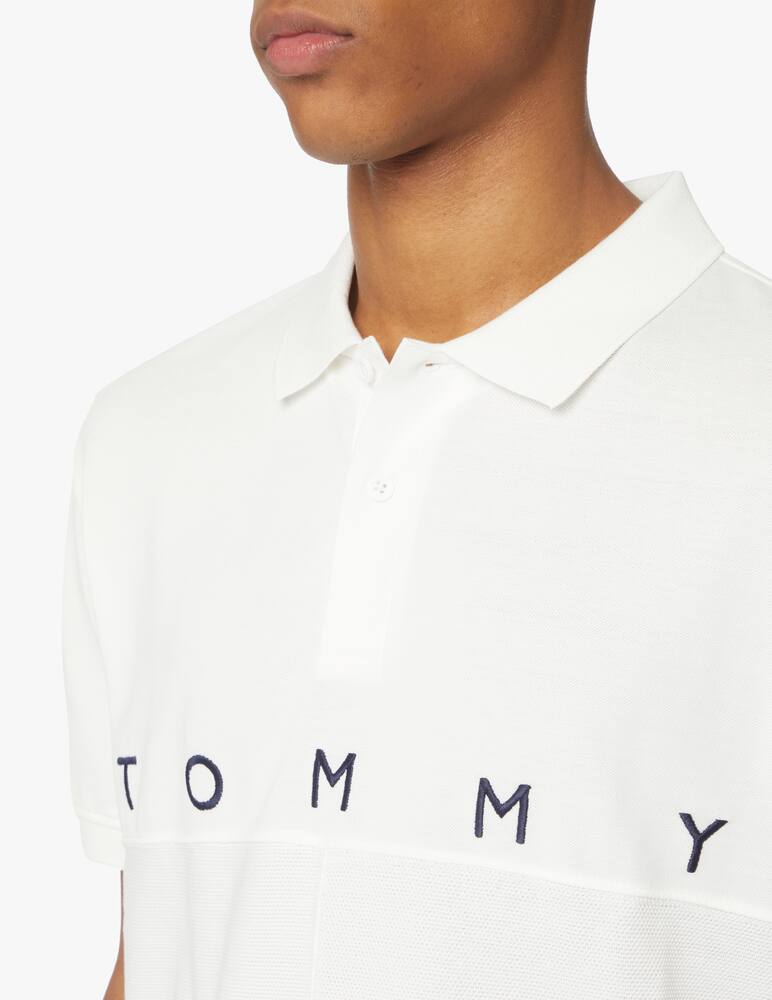 rinascente Tommy Hilfiger Short sleeve polo large flag - white