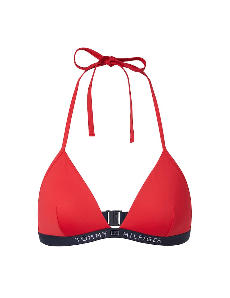 rinascente Tommy Hilfiger Triangle fixed foam bikini - red