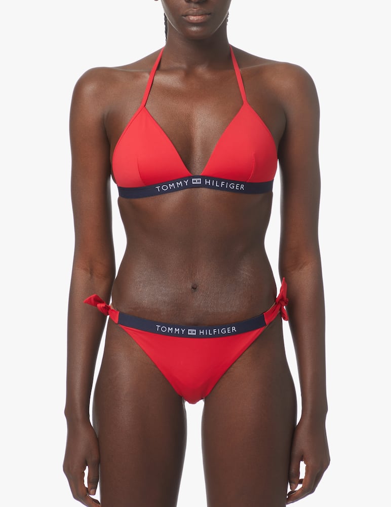 rinascente Tommy Hilfiger Triangle fixed foam bikini - red