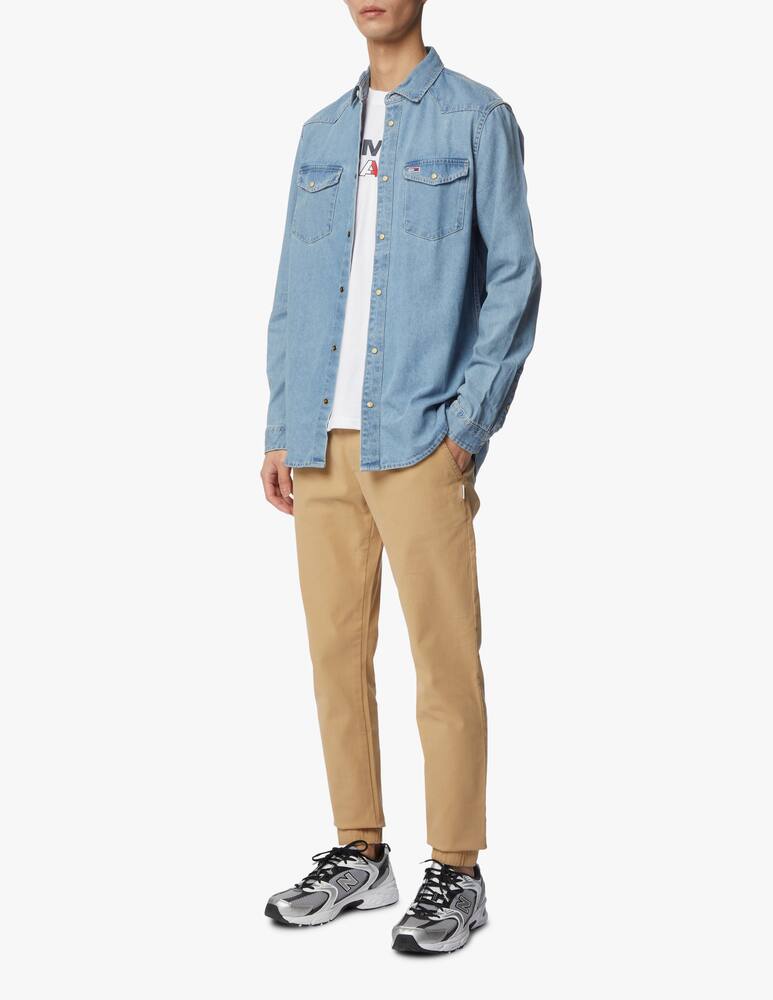 rinascente Tommy Jeans Jogger scanton dobby cuffed pant - olive