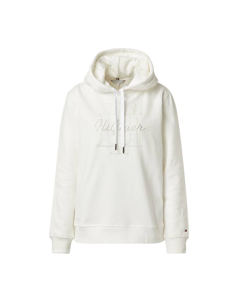 rinascente Tommy Hilfiger Felpa in cotone con cappuccio con logo - bianco
