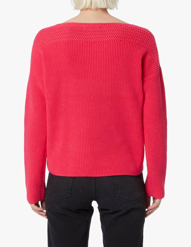 rinascente Tommy Hilfiger Cotton jumper with english rib and boat neckline - pink