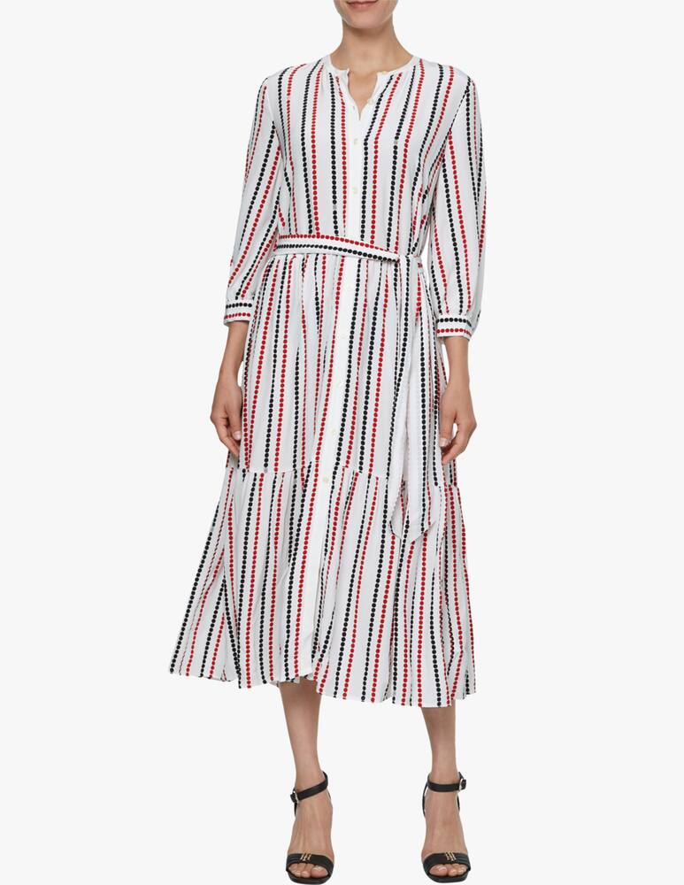 rinascente Tommy Hilfiger Chemisier dress with chain at the waist - white