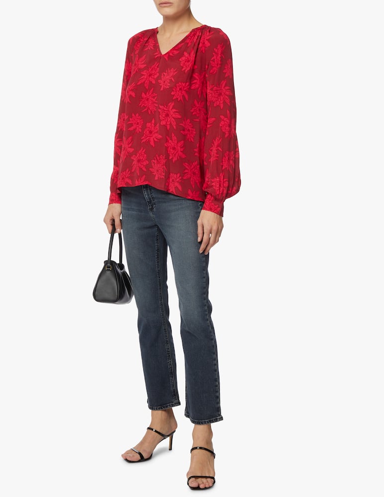 rinascente Tommy Hilfiger Blusa con scollo a v - rosso