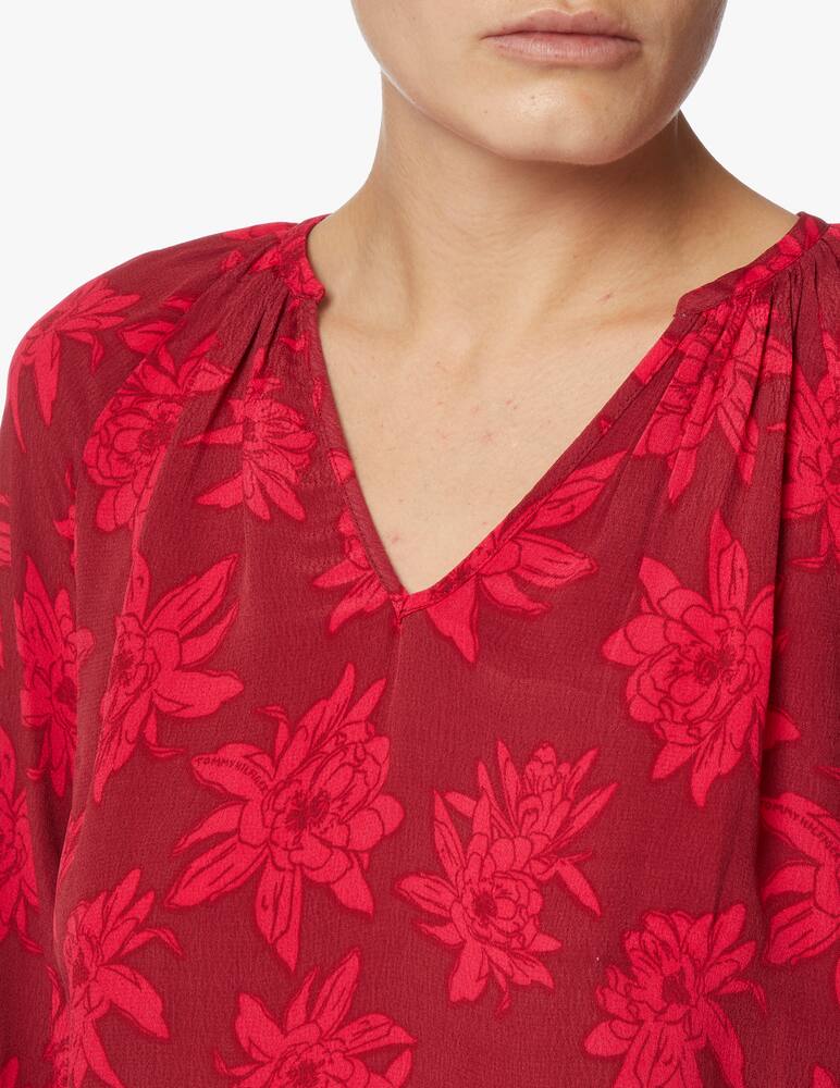 rinascente Tommy Hilfiger Blusa con scollo a v - rosso