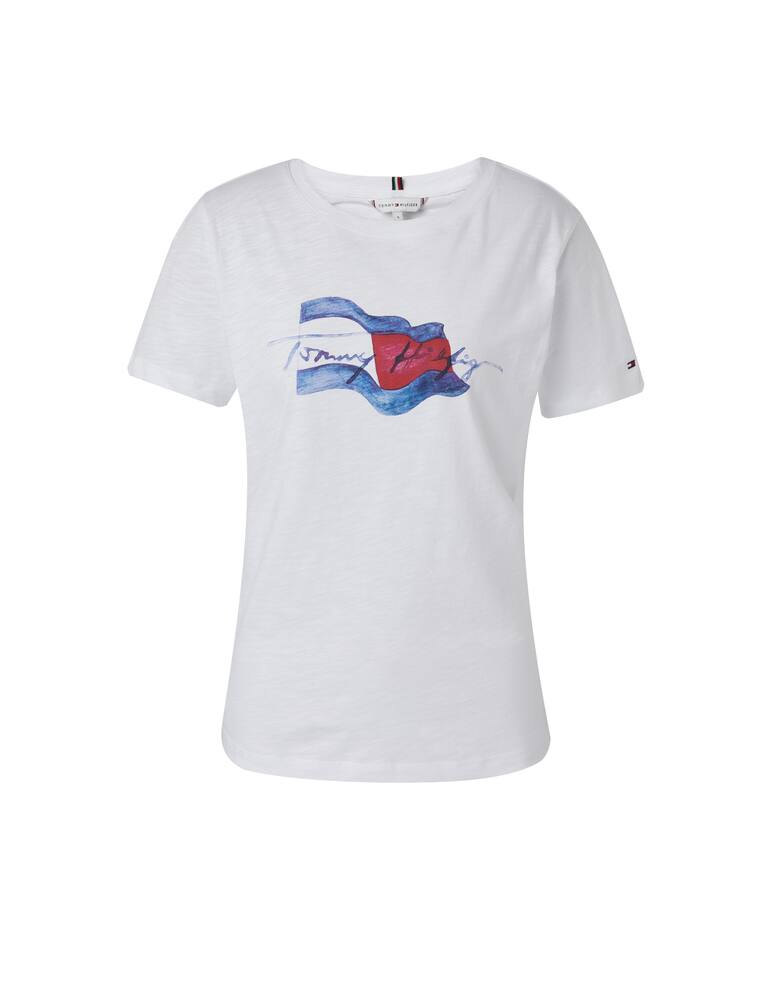rinascente Tommy Hilfiger Cotton t-shirt with big flag - white
