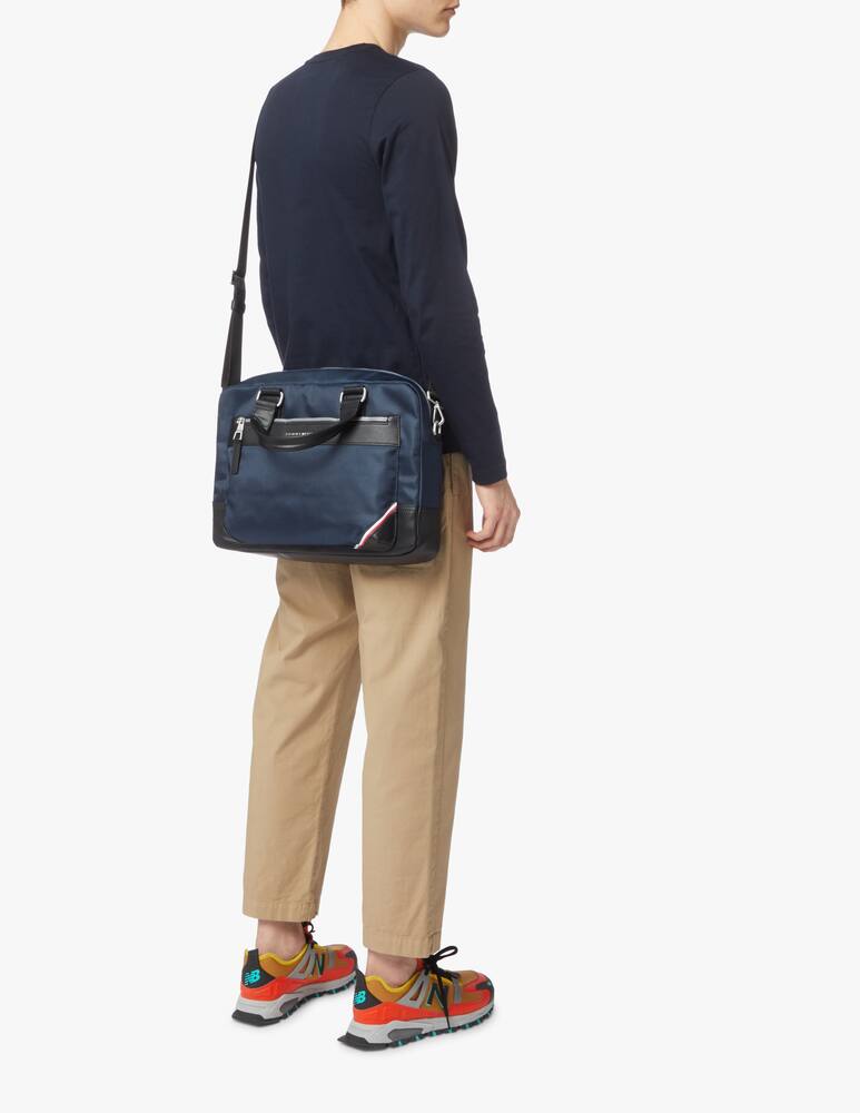 rinascente Tommy Hilfiger Slim computer bag elevated nylon - blue