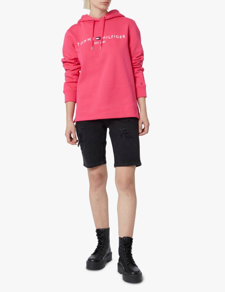 rinascente Tommy Hilfiger Hoodie in fleece cotton - pink