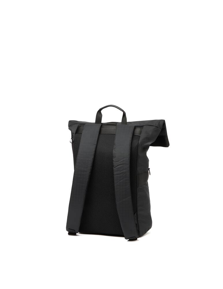 rinascente Tommy Hilfiger Zaino roll top in nylon - nero