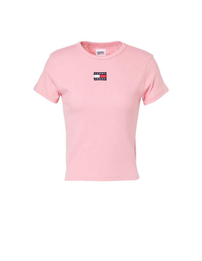 rinascente Tommy Jeans Cotton cropped t-shirt - pink