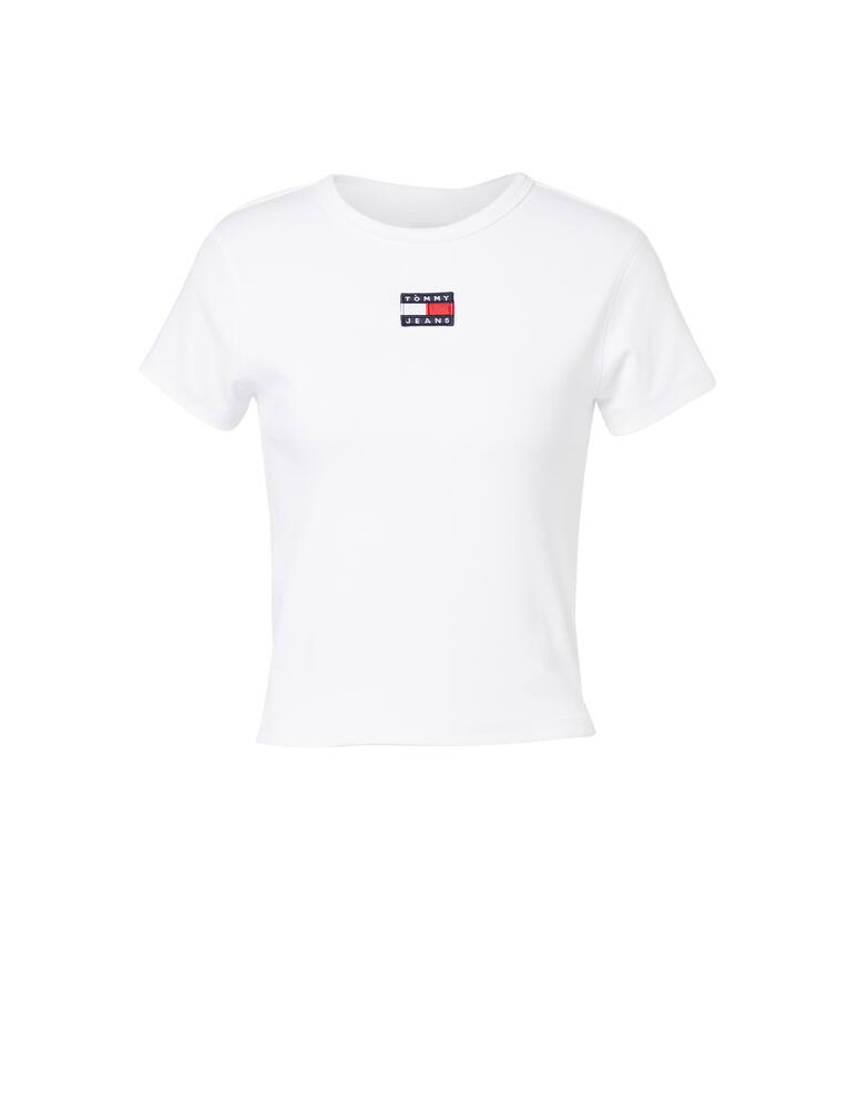 rinascente Tommy Jeans Cotton cropped t-shirt - white