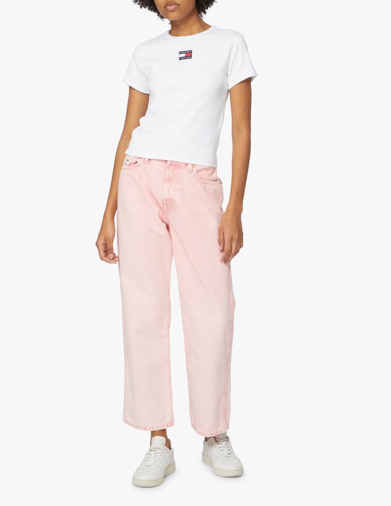 rinascente Tommy Jeans Cotton cropped t-shirt - white