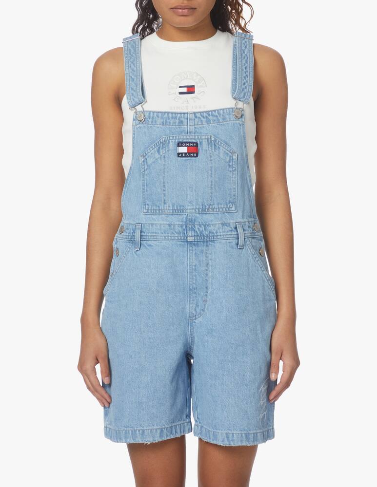 rinascente Tommy Jeans Short denim dungaress - blue