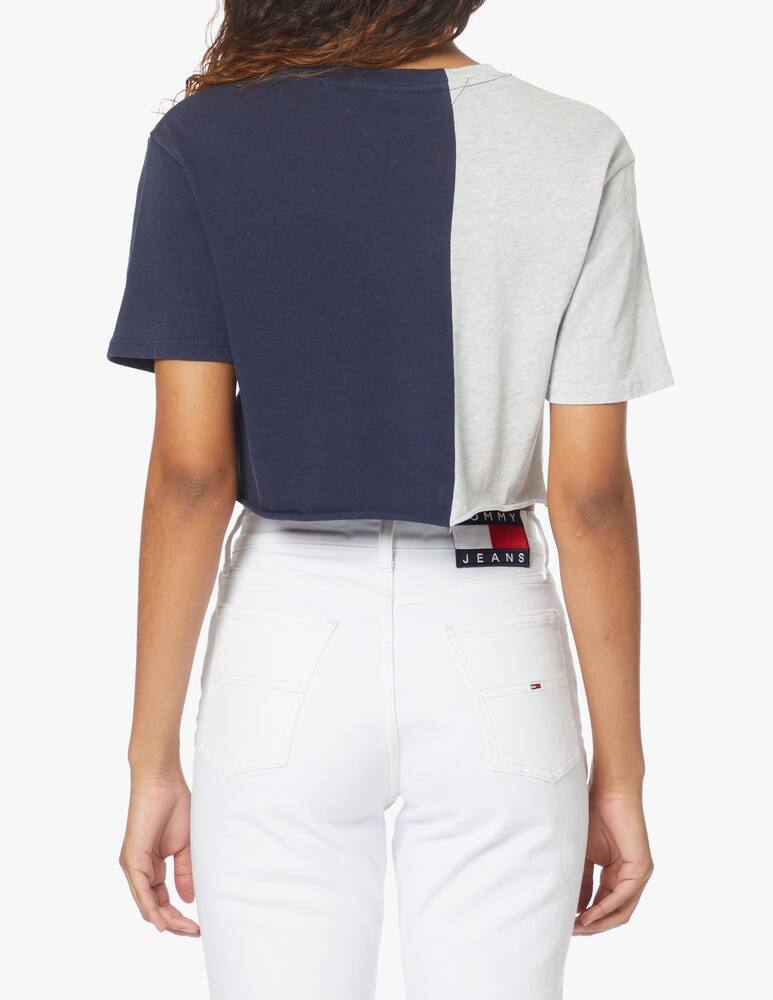 rinascente Tommy Jeans Cotton cropped t-shirt - grey