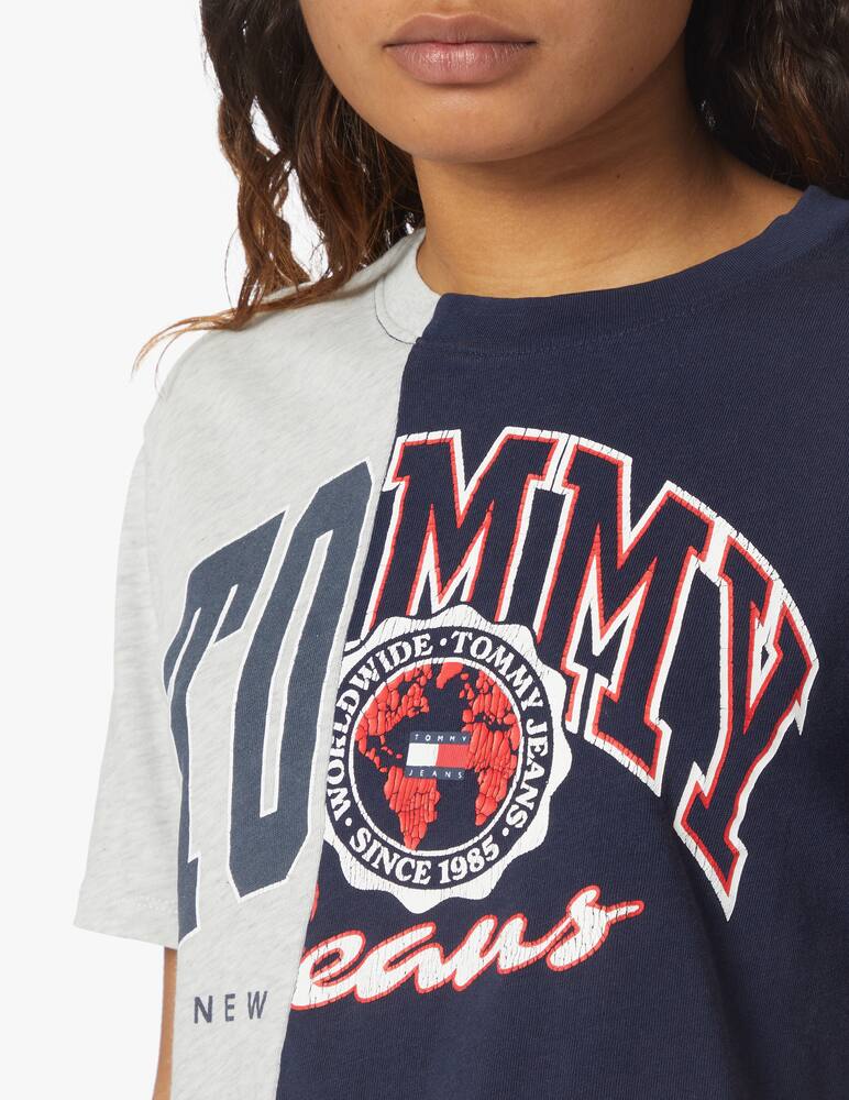 rinascente Tommy Jeans Cotton cropped t-shirt - grey