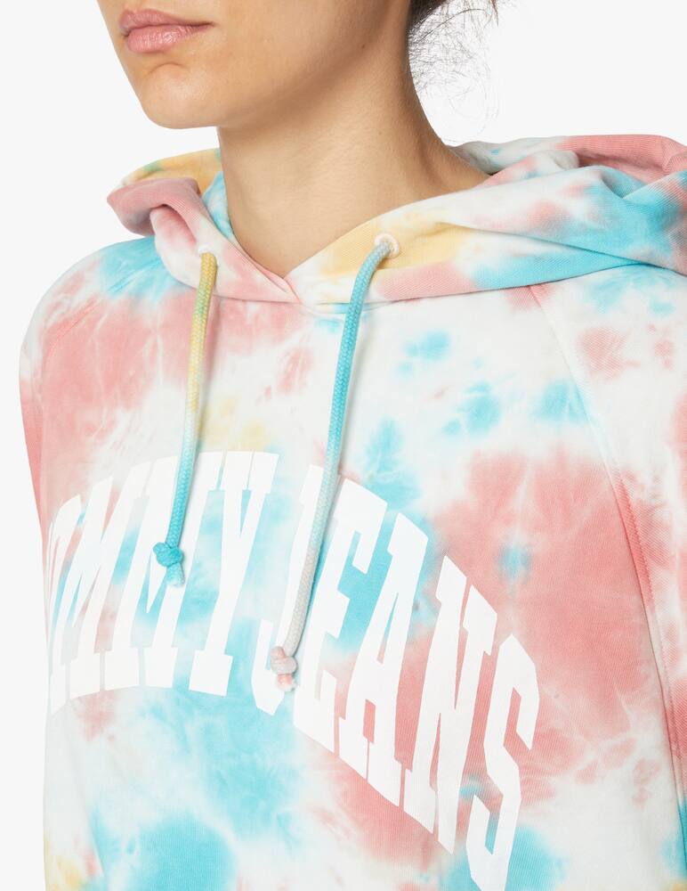 rinascente Tommy Jeans Felpa con cappuccio stampa tie-dye - multicolor