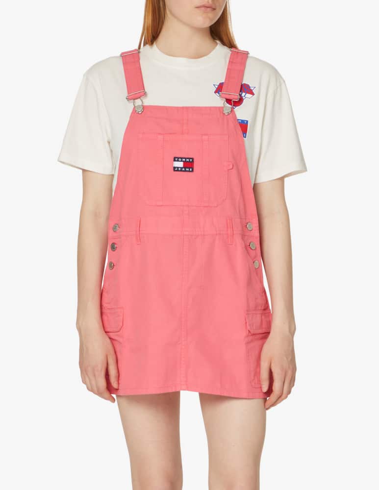 rinascente Tommy Jeans Short denim dungaress - pink