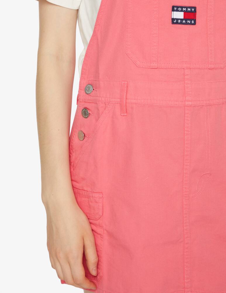 rinascente Tommy Jeans Short denim dungaress - pink