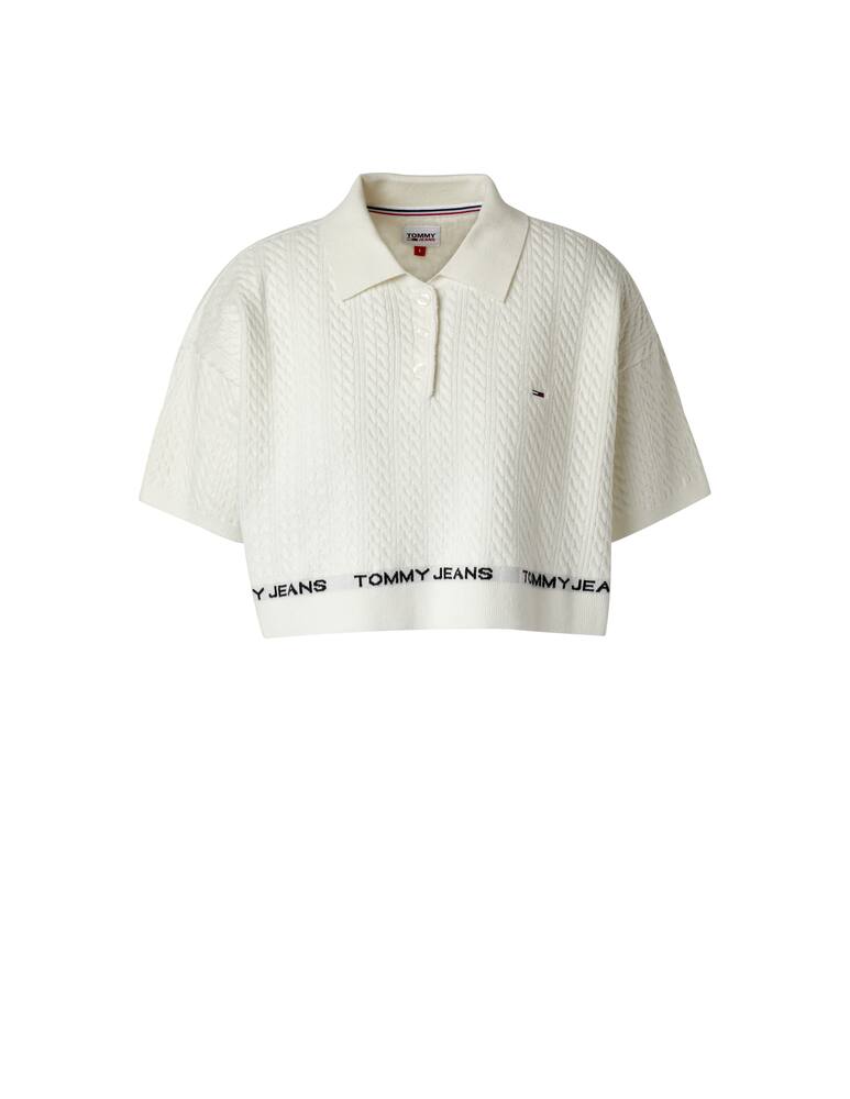 Tommy Jeans Knit polo shirt - white - picture 5 Tommy Jeans Knit polo shirt - white - picture 5