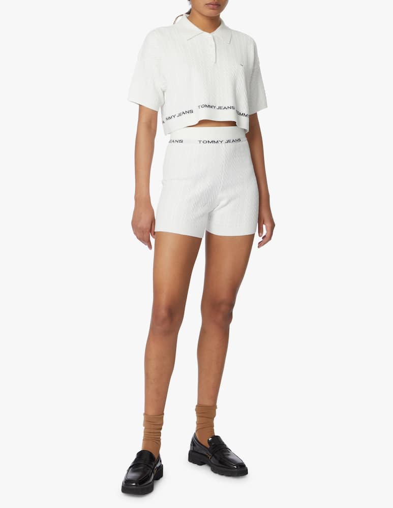 rinascente Tommy Jeans Knit polo shirt - white