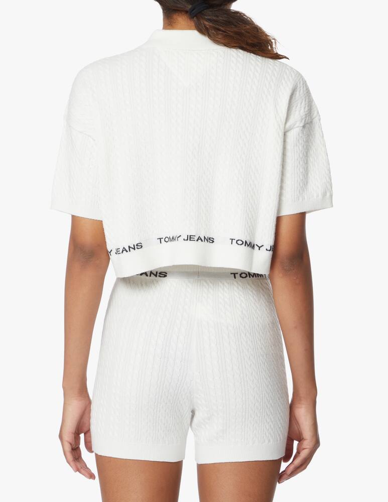 Tommy Jeans Knit polo shirt - white - picture 3 Tommy Jeans Knit polo shirt - white - picture 3