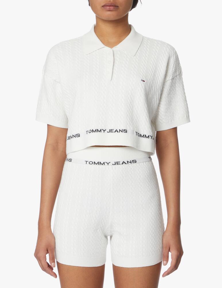 Tommy Jeans Knit polo shirt - white - picture 1 Tommy Jeans Knit polo shirt - white - picture 1