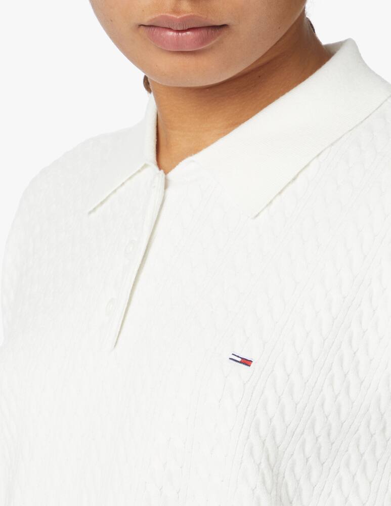 Tommy Jeans Knit polo shirt - white - picture 4 Tommy Jeans Knit polo shirt - white - picture 4