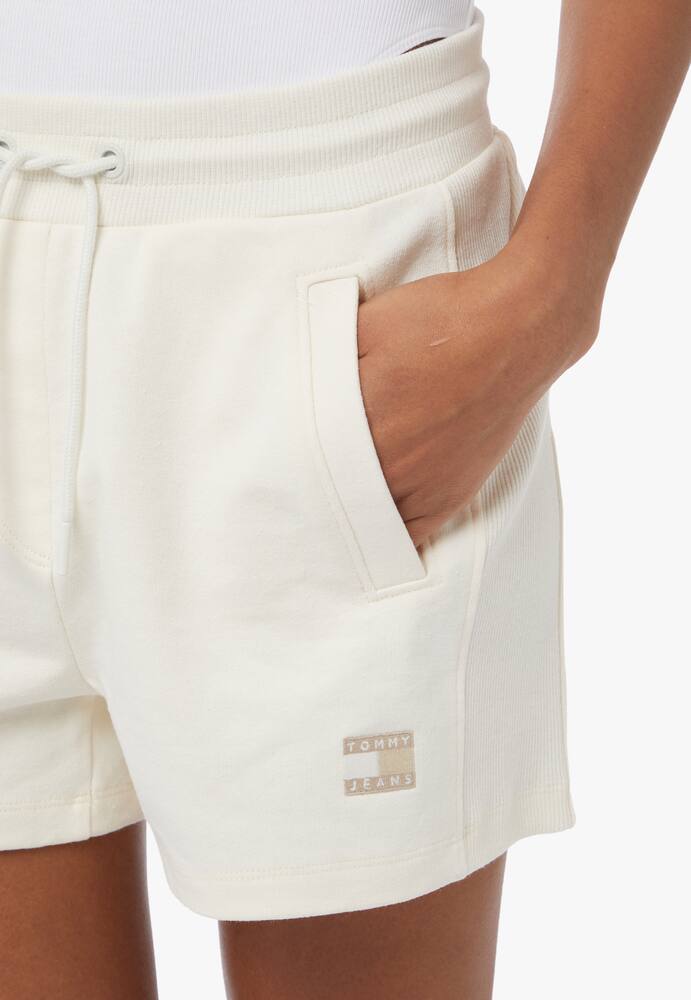 rinascente Tommy Jeans Pantaloni corti in cotone - bianco