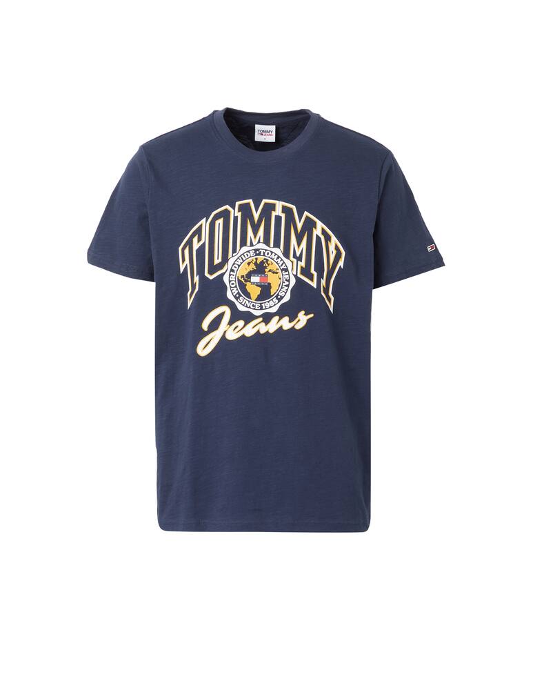 rinascente Tommy Jeans Maglietta college archive logo - blu