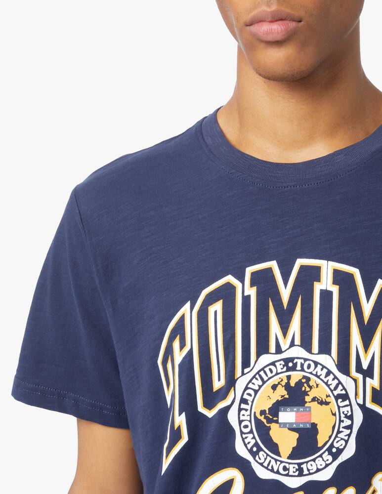 rinascente Tommy Jeans Maglietta college archive logo - blu