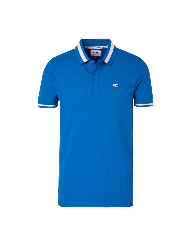 rinascente Tommy Jeans Large profile short sleeve polo - blue