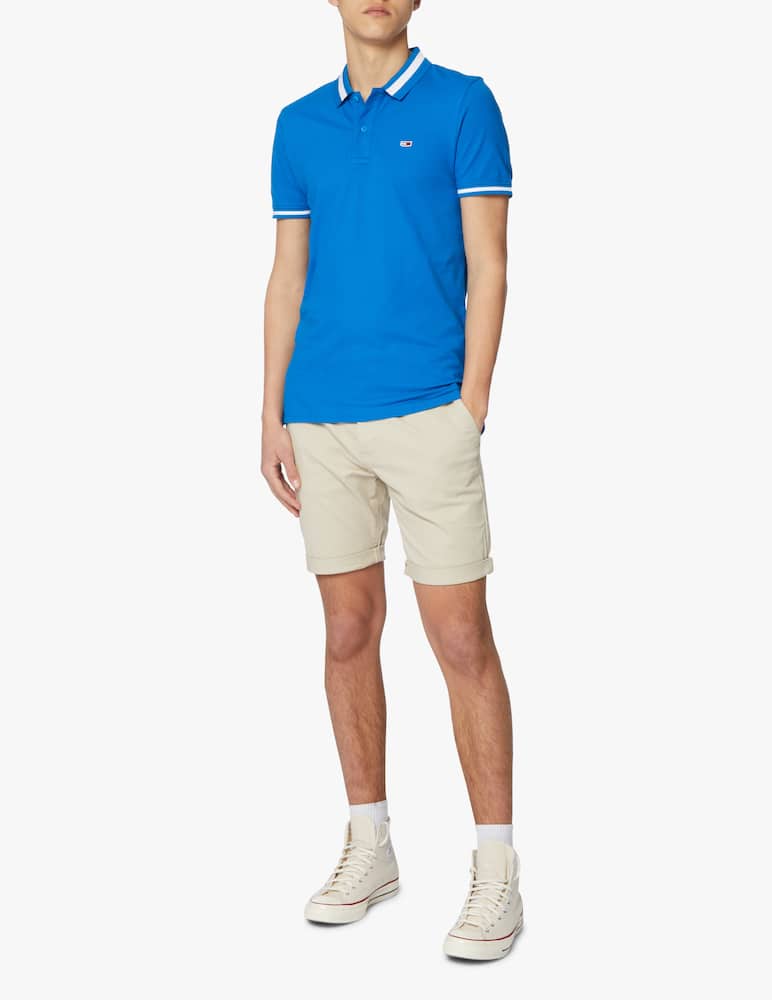 rinascente Tommy Jeans Large profile short sleeve polo - blue