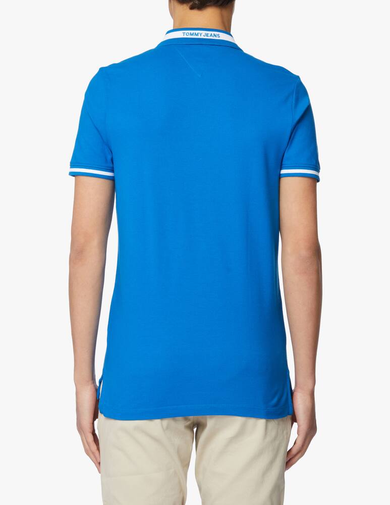 rinascente Tommy Jeans Large profile short sleeve polo - blue