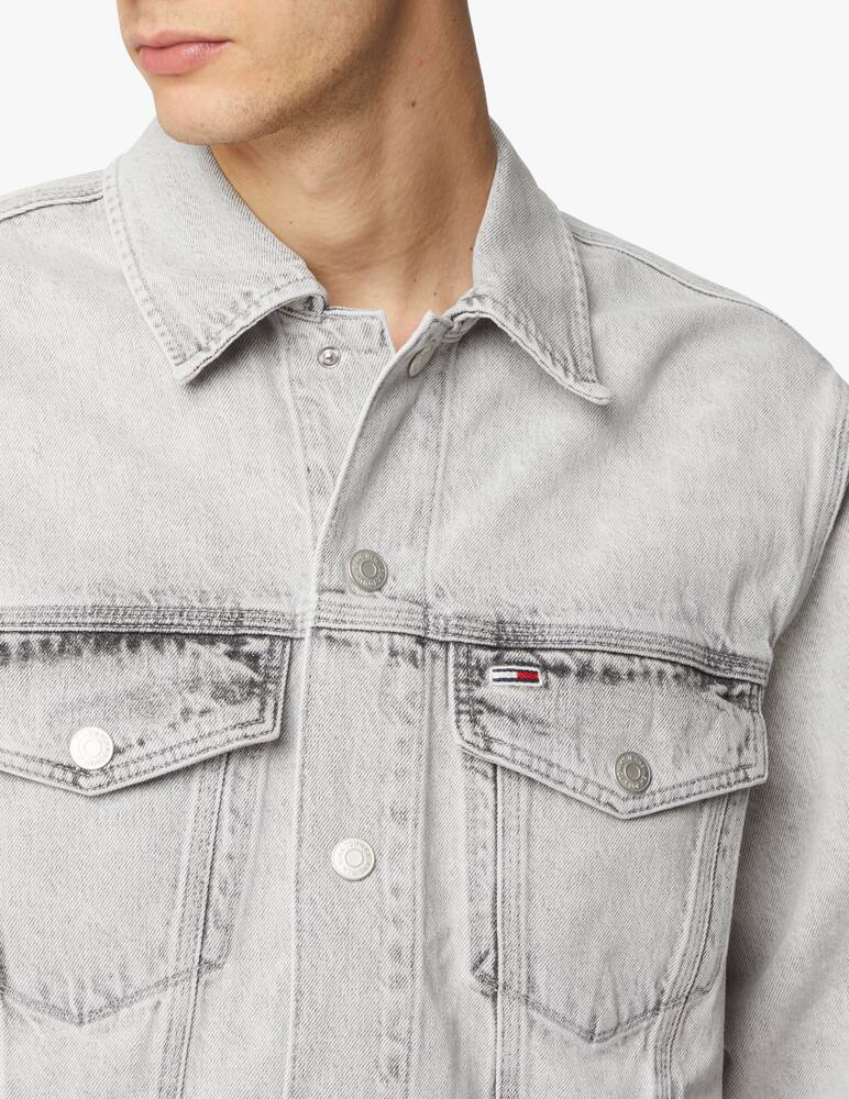 rinascente Tommy Jeans Big flag denim jacket - grey