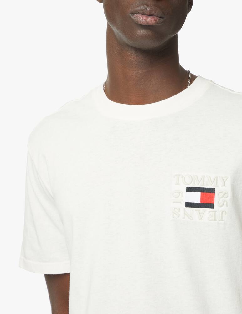 rinascente Tommy Jeans Maglietta box logo - bianco