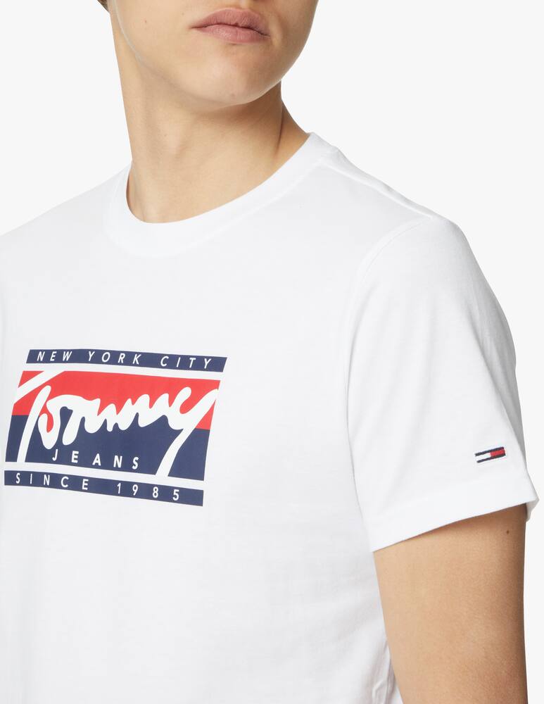 rinascente Tommy Jeans Maglietta new signature ny - bianco