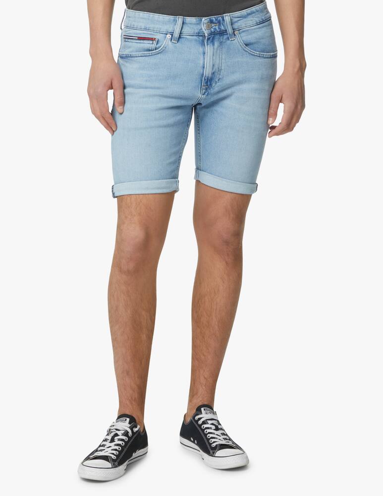 rinascente Tommy Jeans Bermuda in denim slim scanton chiaro - azzurro