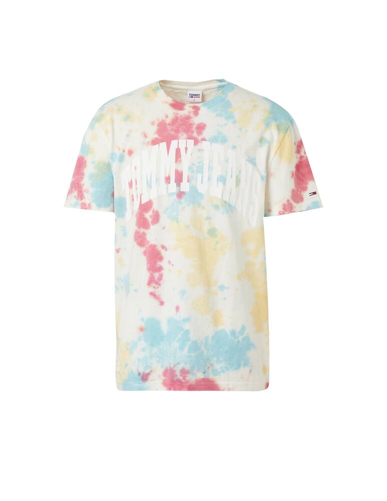 rinascente Tommy Jeans Washed tye dye college logo t-shirt - multi