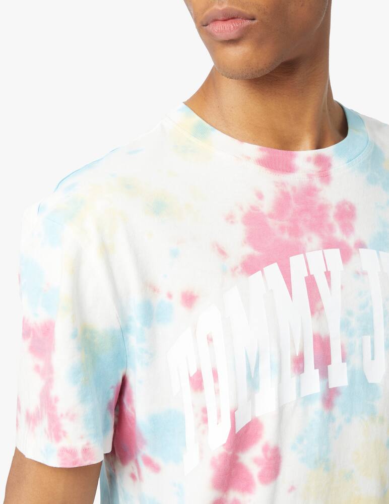 rinascente Tommy Jeans Washed tye dye college logo t-shirt - multi