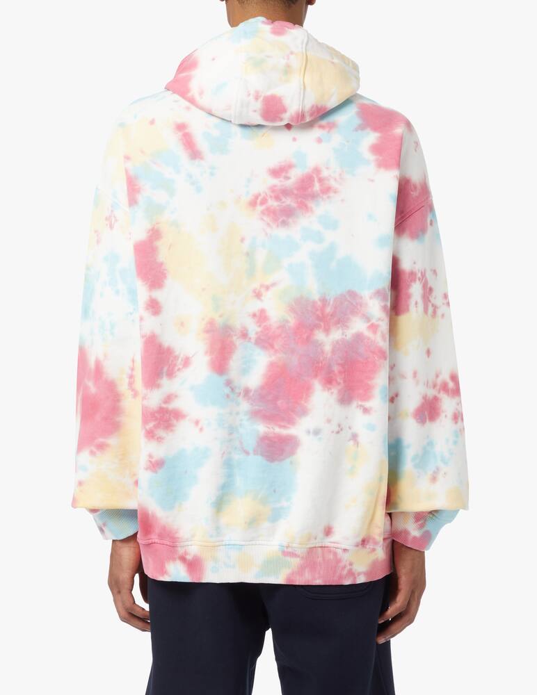 rinascente Tommy Jeans Felpa con cappuccio tie dye logo college - multicolor