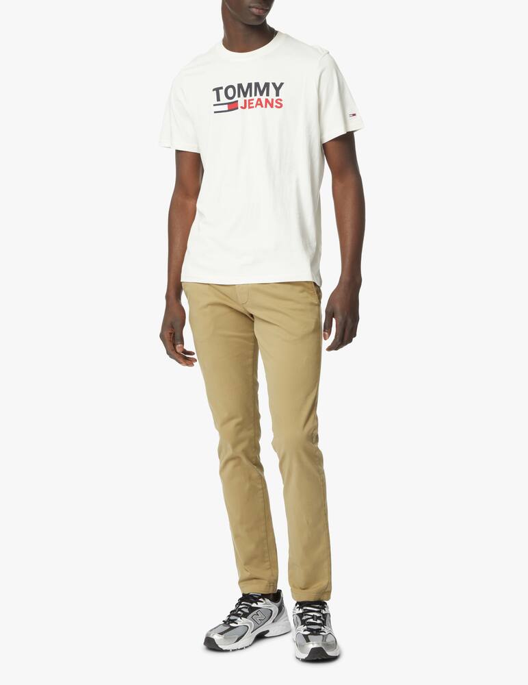 rinascente Tommy Jeans Maglietta corporate logo - bianco