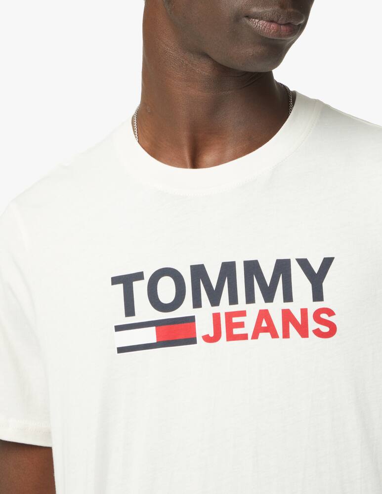 rinascente Tommy Jeans Maglietta corporate logo - bianco