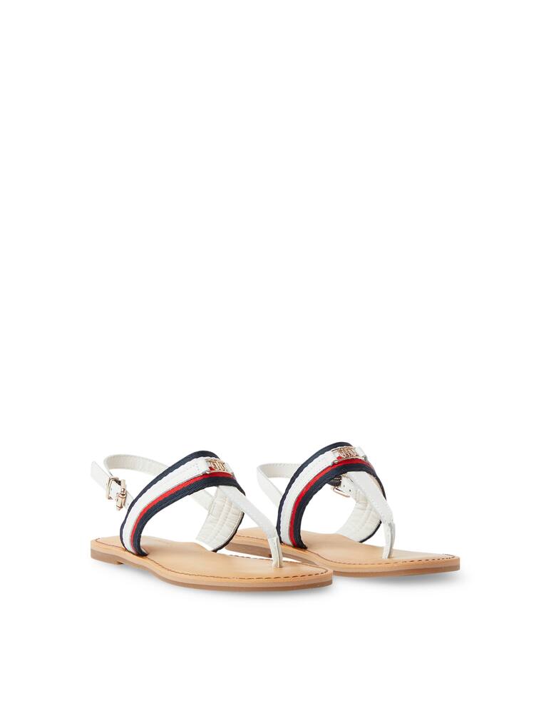 rinascente Tommy Hilfiger Corporate webbing flat sandal - grey