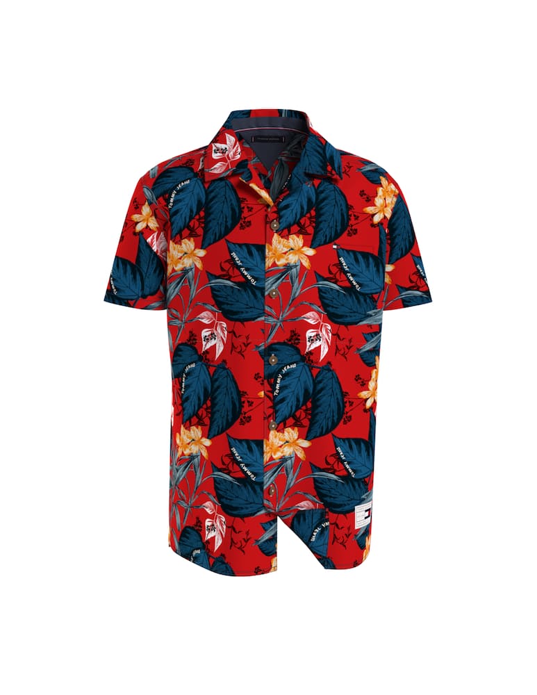 Tommy Hilfiger Camicia stampa tropical - Rosso - immagine 1 Tommy Hilfiger Camicia stampa tropical - Rosso - immagine 1